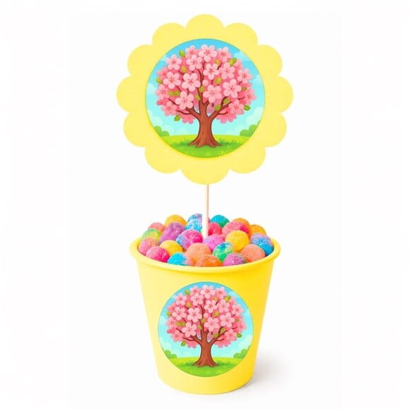 Centro de Mesa Flor Personalizado Cerejeira