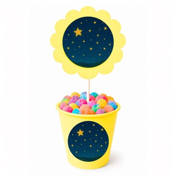 Centro de Mesa Flor Personalizado Céu Estrelado