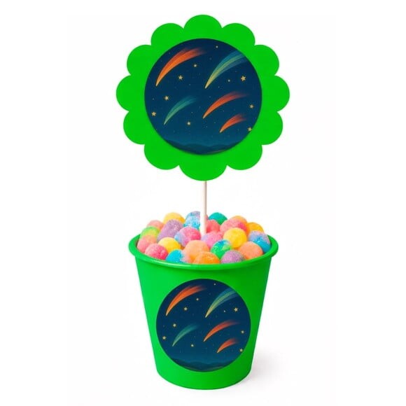 Centro de Mesa Flor Personalizado Cometas