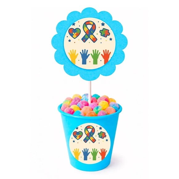Centro de Mesa Flor Personalizado Diversidade
