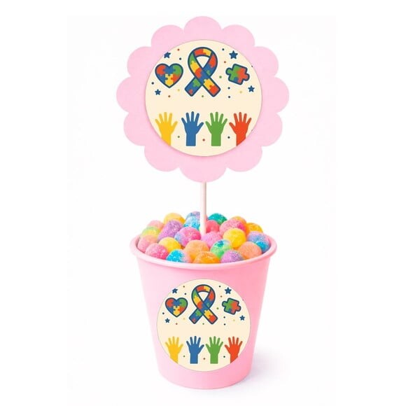 Centro de Mesa Flor Personalizado Diversidade