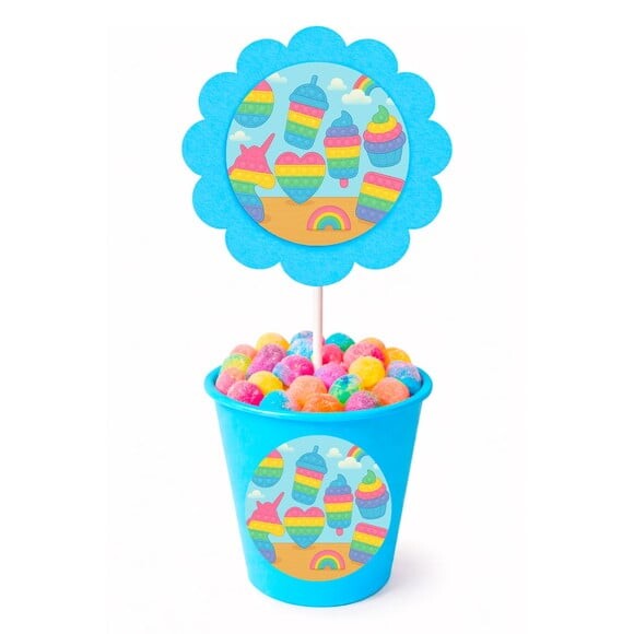 Centro de Mesa Flor Personalizado Fidget Toys
