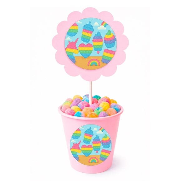 Centro de Mesa Flor Personalizado Fidget Toys
