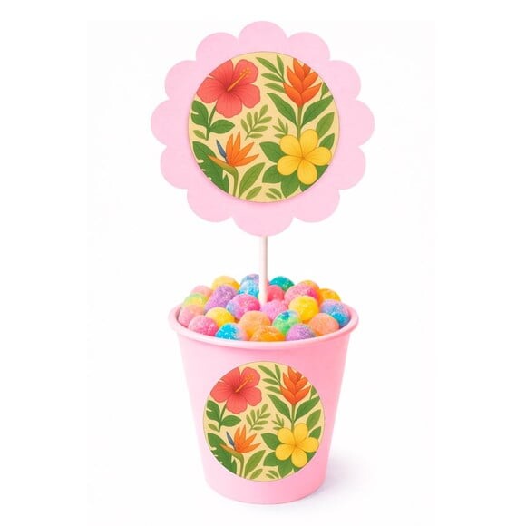 Centro de Mesa Flor Personalizado Flores Tropicais