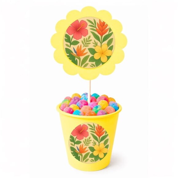 Centro de Mesa Flor Personalizado Flores Tropicais