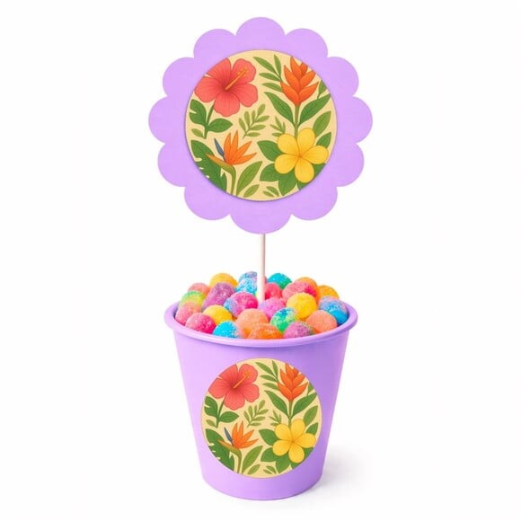 Centro de Mesa Flor Personalizado Flores Tropicais