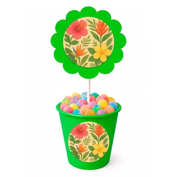 Centro de Mesa Flor Personalizado Flores Tropicais