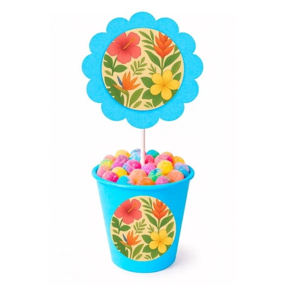 Centro de Mesa Flor Personalizado Flores Tropicais