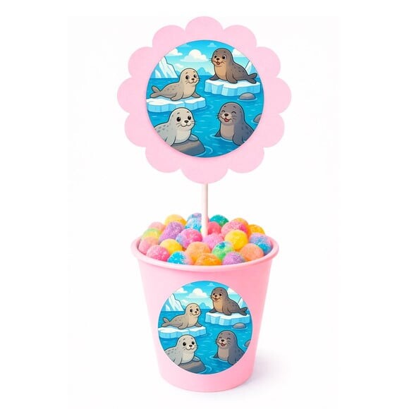 Centro de Mesa Flor Personalizado Focas