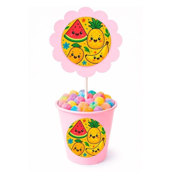 Centro de Mesa Flor Personalizado Frutas Tropicais
