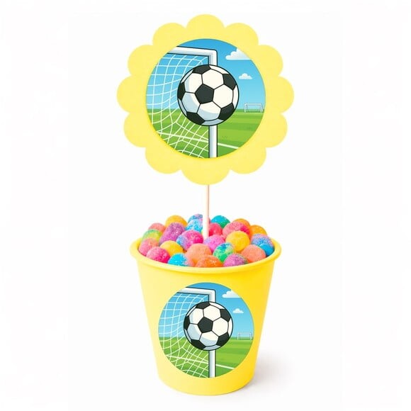 Centro de Mesa Flor Personalizado Futebol