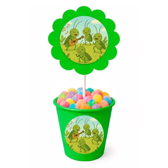 Centro de Mesa Flor Personalizado Grilos