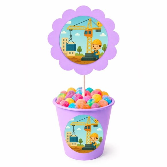 Centro de Mesa Flor Personalizado Grua