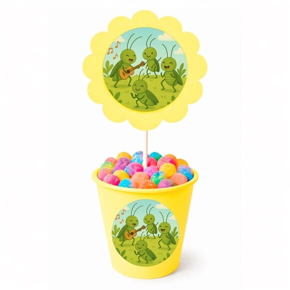 Centro de Mesa Flor Personalizado Grilos