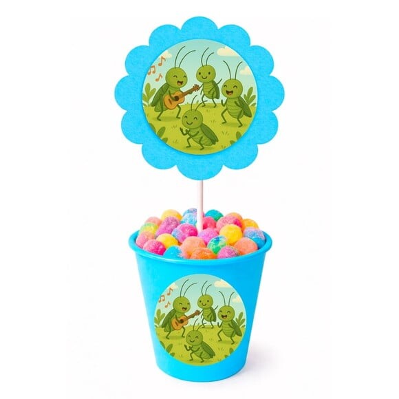 Centro de Mesa Flor Personalizado Grilos