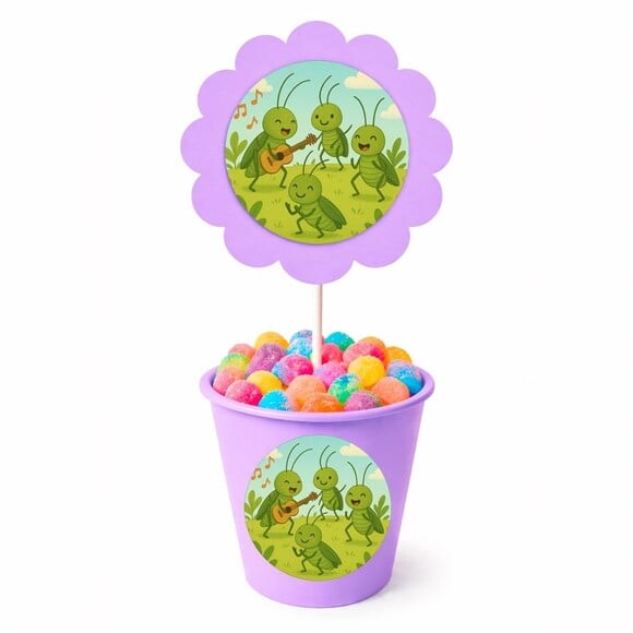 Centro de Mesa Flor Personalizado Grilos