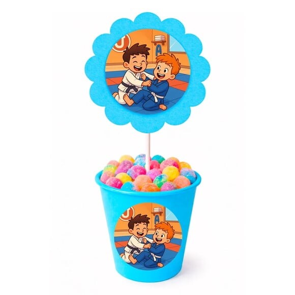 Centro de Mesa Flor Personalizado Jiu-jítsu