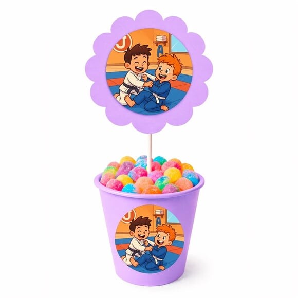 Centro de Mesa Flor Personalizado Jiu-jítsu