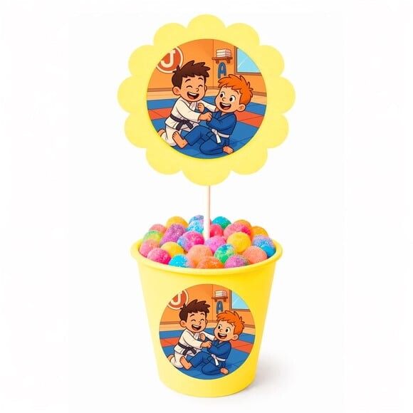 Centro de Mesa Flor Personalizado Jiu-jítsu