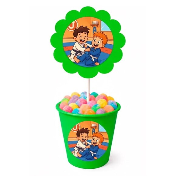 Centro de Mesa Flor Personalizado Jiu-jítsu