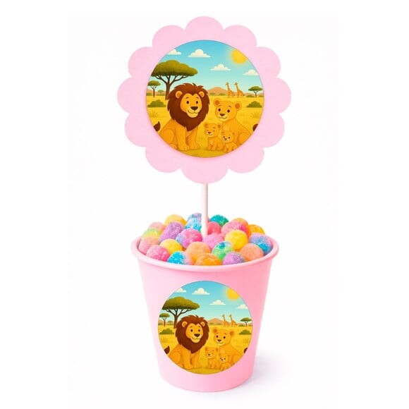Centro de Mesa Flor Personalizado Leões