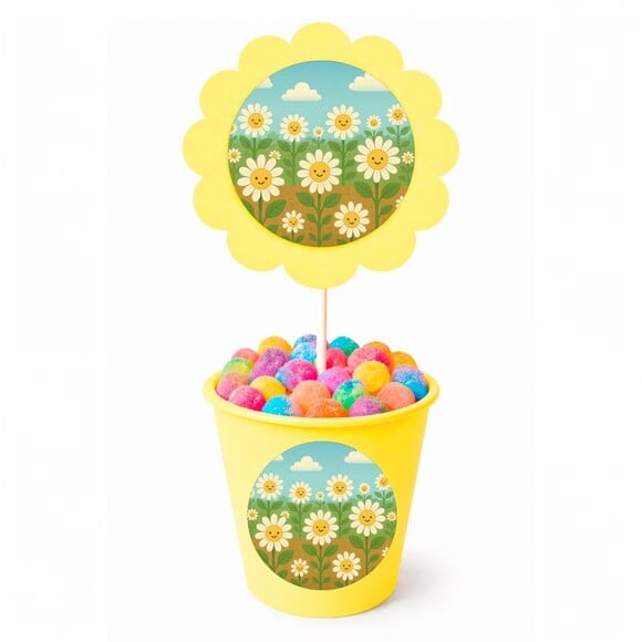 Centro de Mesa Flor Personalizado Margaridas