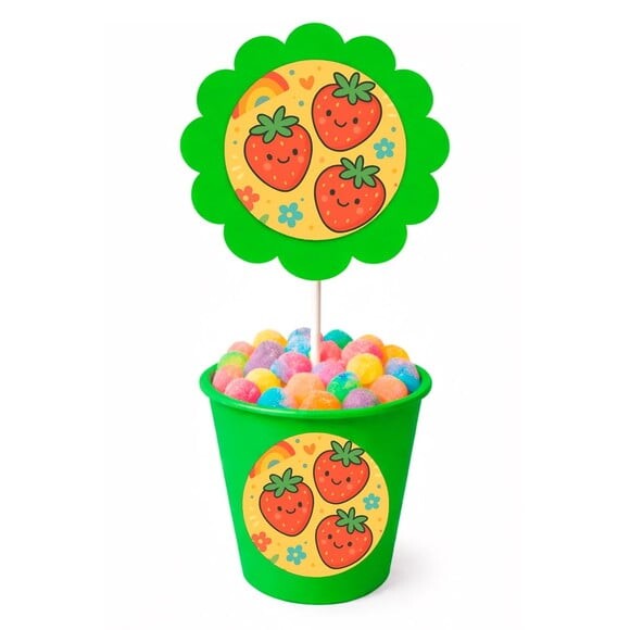 Centro de Mesa Flor Personalizado Moaranguinhos Fofos