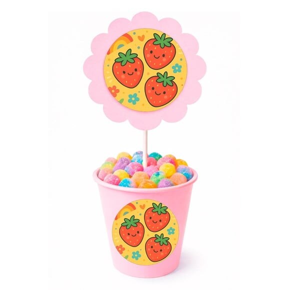 Centro de Mesa Flor Personalizado Moaranguinhos Fofos