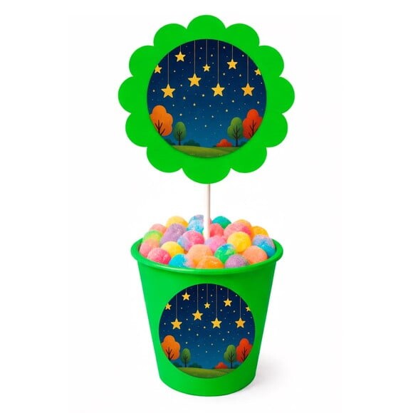 Centro de Mesa Flor Personalizado Noite das Estrelas