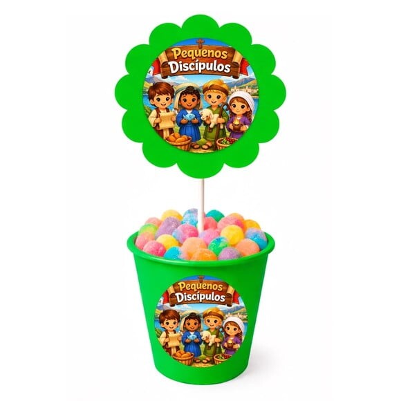 Centro de Mesa Flor Personalizado Pequenos Discípulos