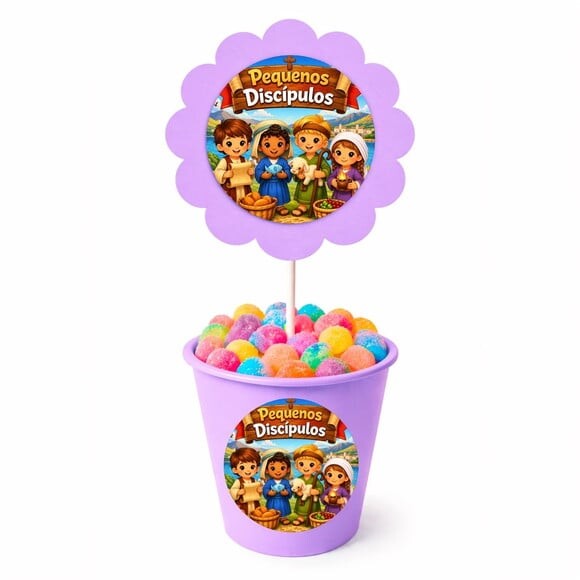 Centro de Mesa Flor Personalizado Pequenos Discípulos