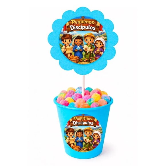 Centro de Mesa Flor Personalizado Pequenos Discípulos