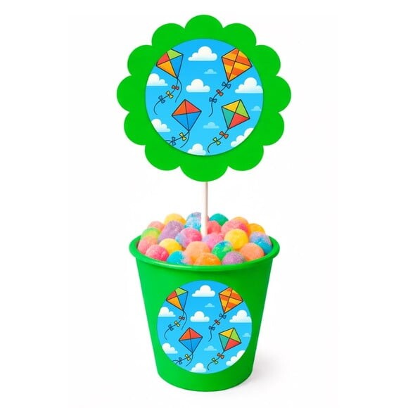Centro de Mesa Flor Personalizado Pipas