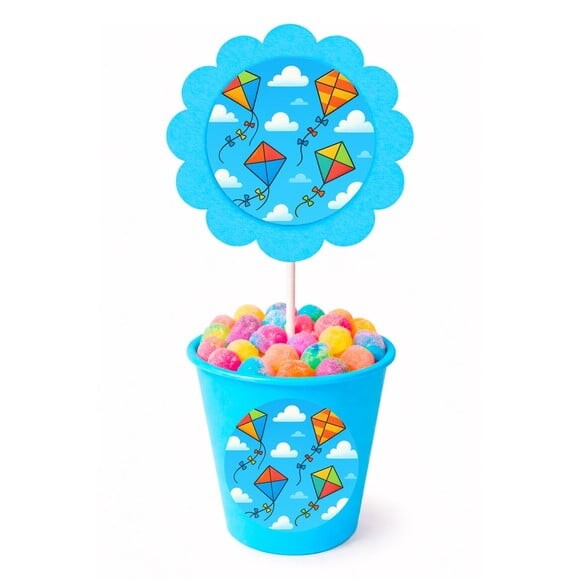Centro de Mesa Flor Personalizado Pipas