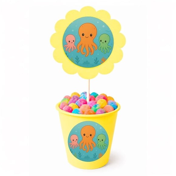Centro de Mesa Flor Personalizado Polvinhos