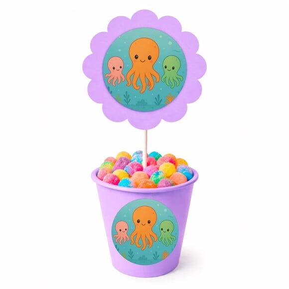 Centro de Mesa Flor Personalizado Polvinhos