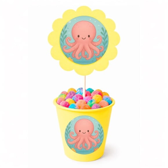 Centro de Mesa Flor Personalizado Polvo