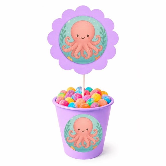 Centro de Mesa Flor Personalizado Polvo