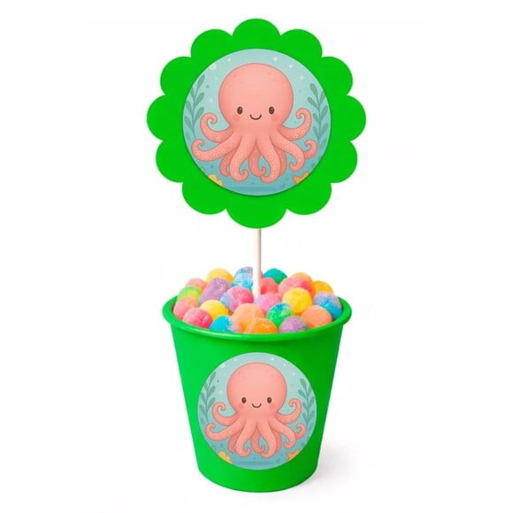 Centro de Mesa Flor Personalizado Polvo