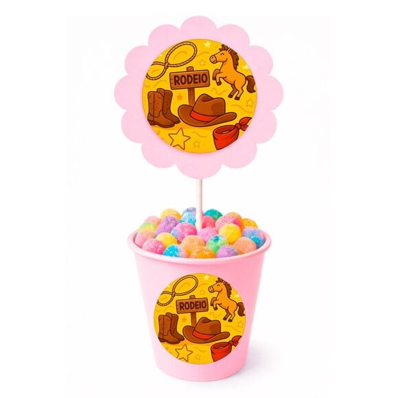 Centro de Mesa Flor Personalizado Rodeio