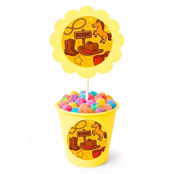Centro de Mesa Flor Personalizado Rodeio
