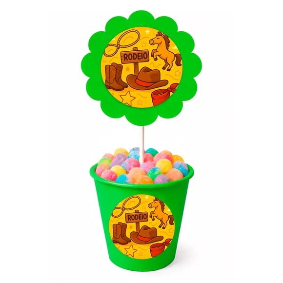 Centro de Mesa Flor Personalizado Rodeio