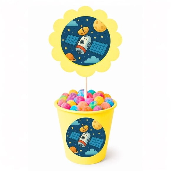 Centro de Mesa Flor Personalizado Satélite