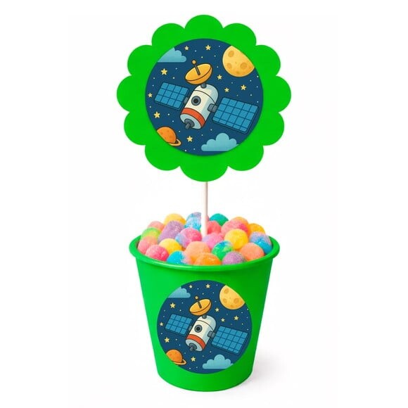 Centro de Mesa Flor Personalizado Satélite