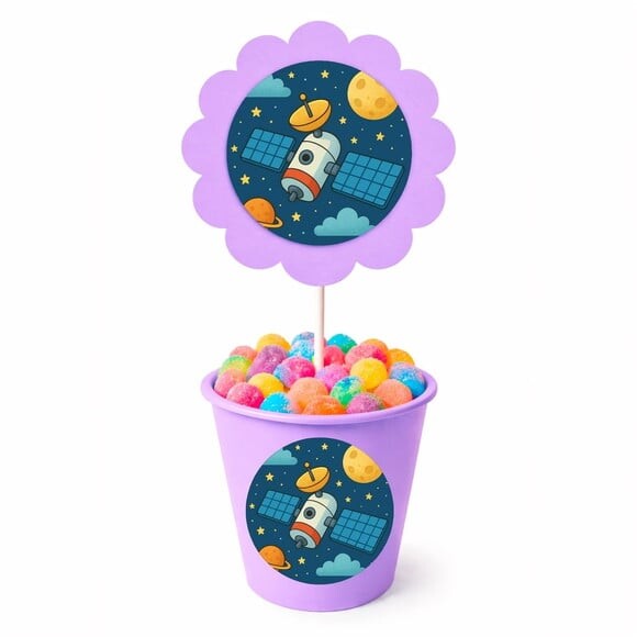 Centro de Mesa Flor Personalizado Satélite