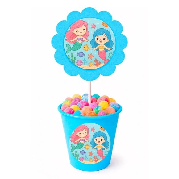 Centro de Mesa Flor Personalizado Sereias