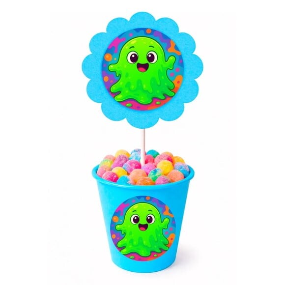 Centro de Mesa Flor Personalizado Slime