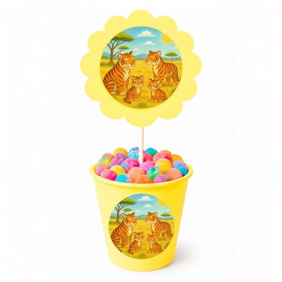 Centro de Mesa Flor Personalizado Tigres