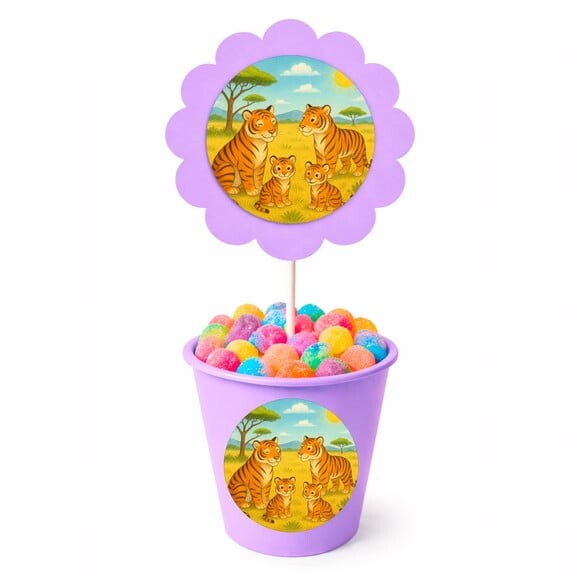 Centro de Mesa Flor Personalizado Tigres