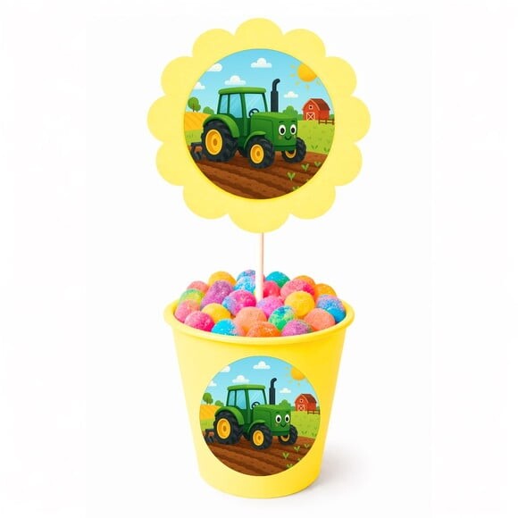 Centro de Mesa Flor Personalizado Trator